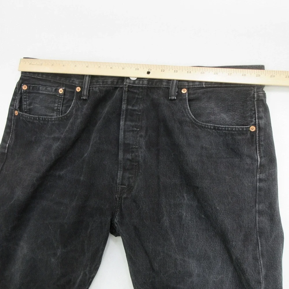 Levi's 501 Original Fit Men's Jeans Size 40x30 Black Straight Leg Denim